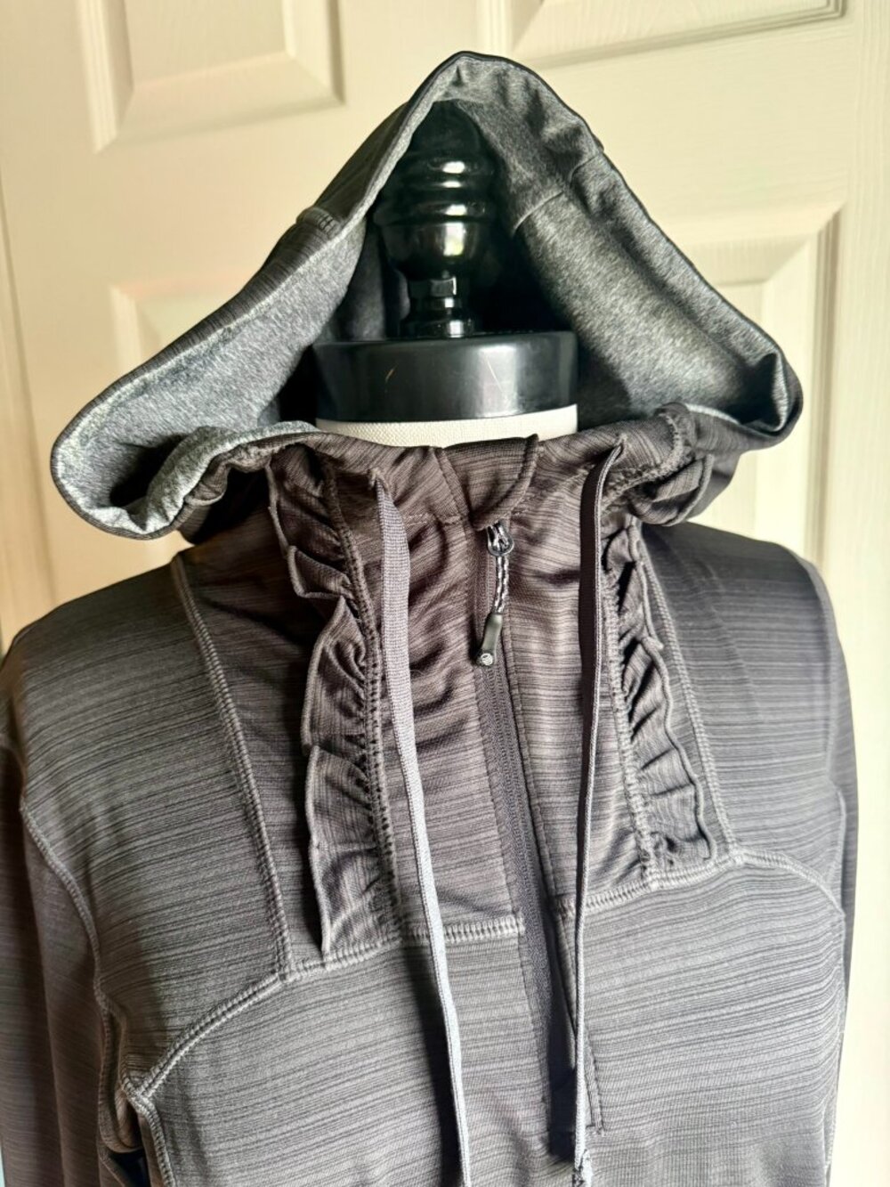 MPG Activewear Hoodie with Ruffle Detailing - Size Medium